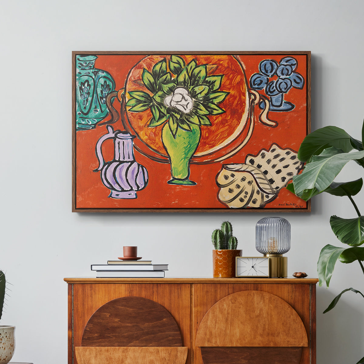 Still Life with a Magnolia (Nature morte au magnolia), 1941 - Floater Framed Canvas Print