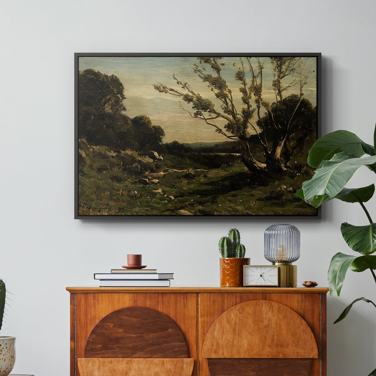 Morning in the Nievre, 1877 - Floater Framed Canvas Print