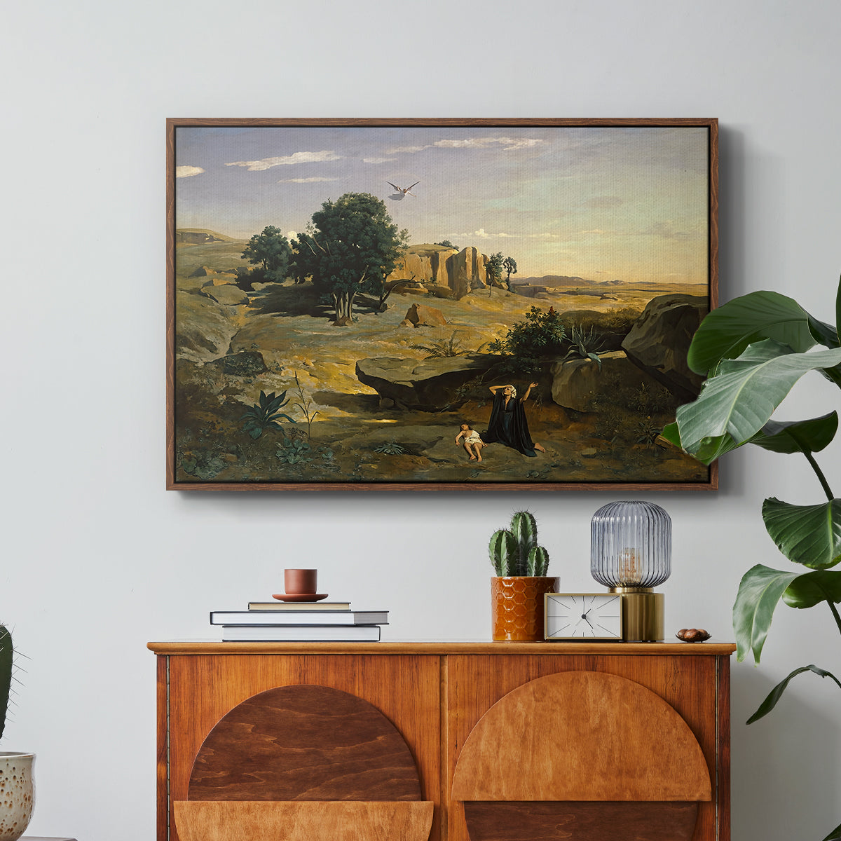 Hagar in the Wilderness, 1835 - Floater Framed Canvas Print