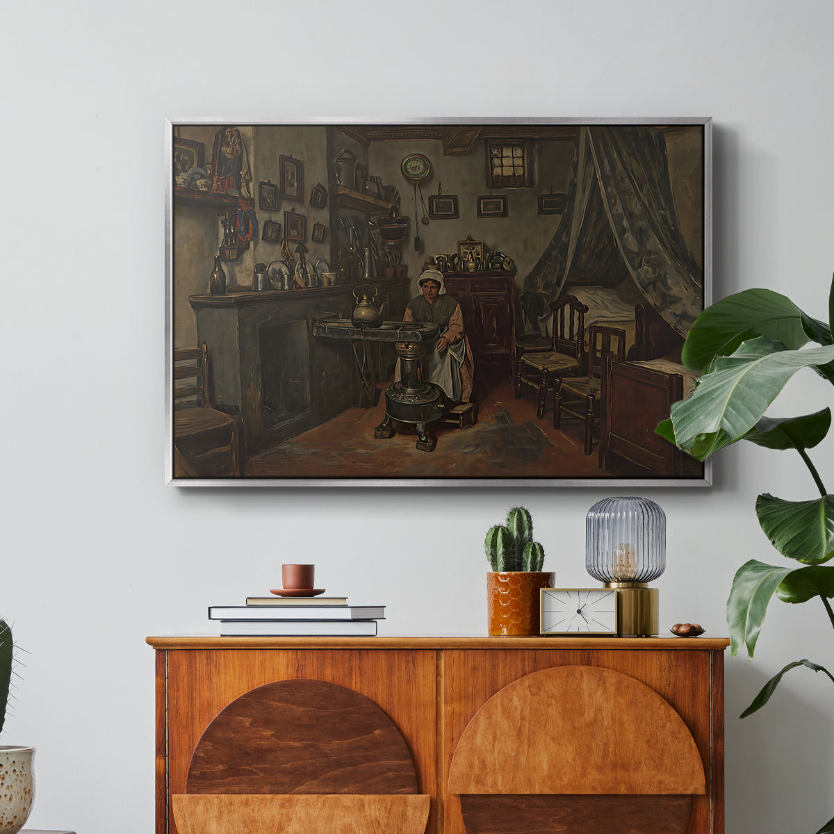 Interior, c. 1865-1870 - Floater Framed Canvas Print