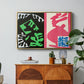 Composition, Black and Red, from Jazz, 1947 - Floater Framed Canvas Print
