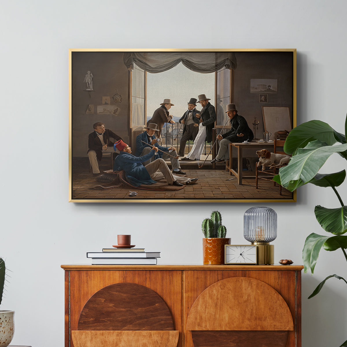 A Group of Danish Artists in Rome, 1837 - Floater Framed Canvas Print