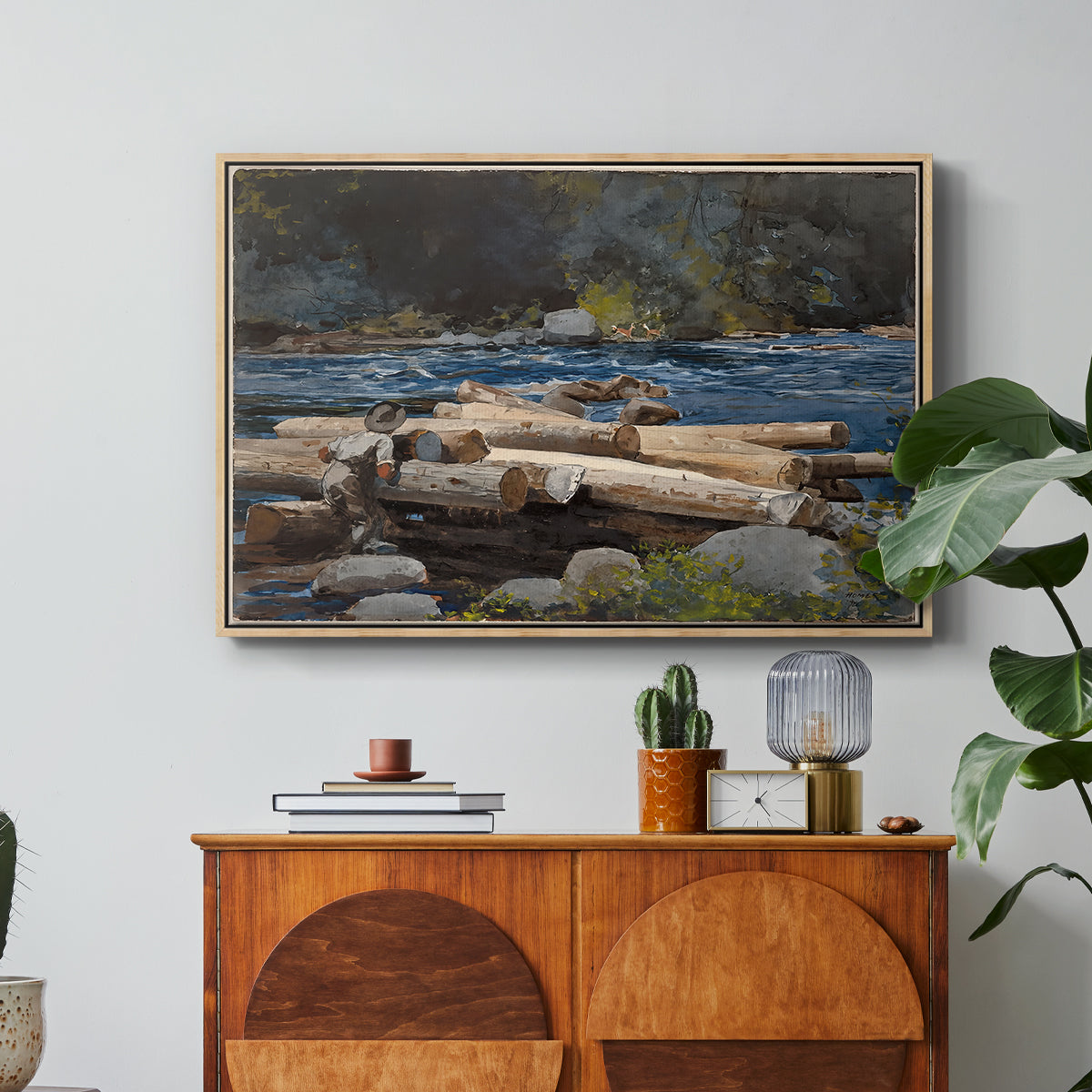 Hudson River, 1892 - Floater Framed Canvas Print
