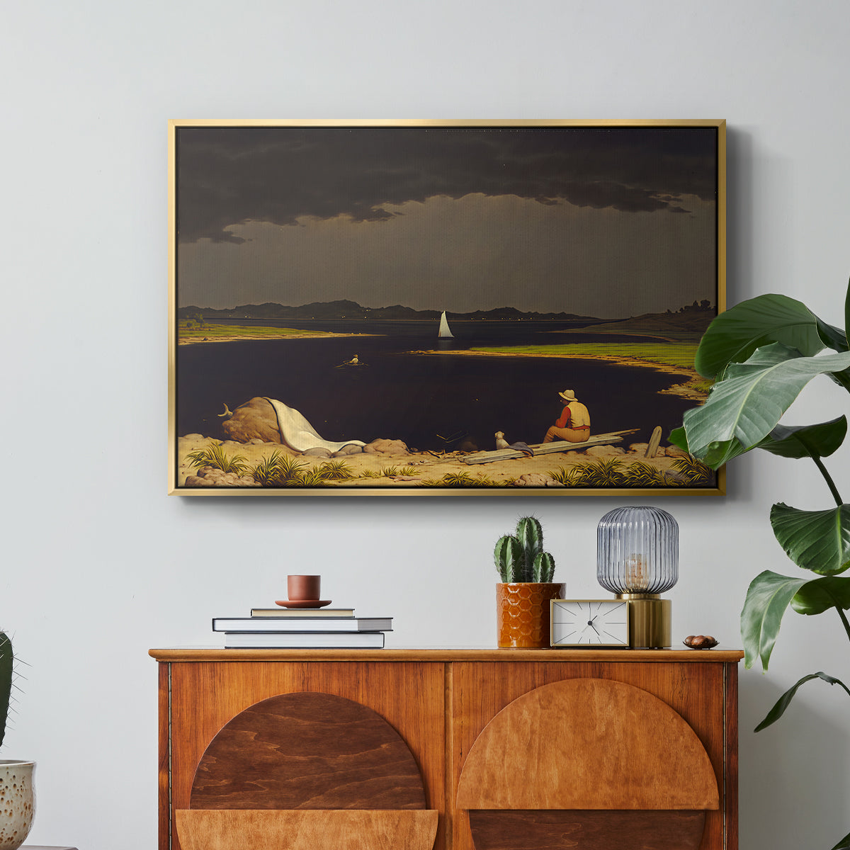 Approaching Thunder Storm, 1859 - Floater Framed Canvas Print