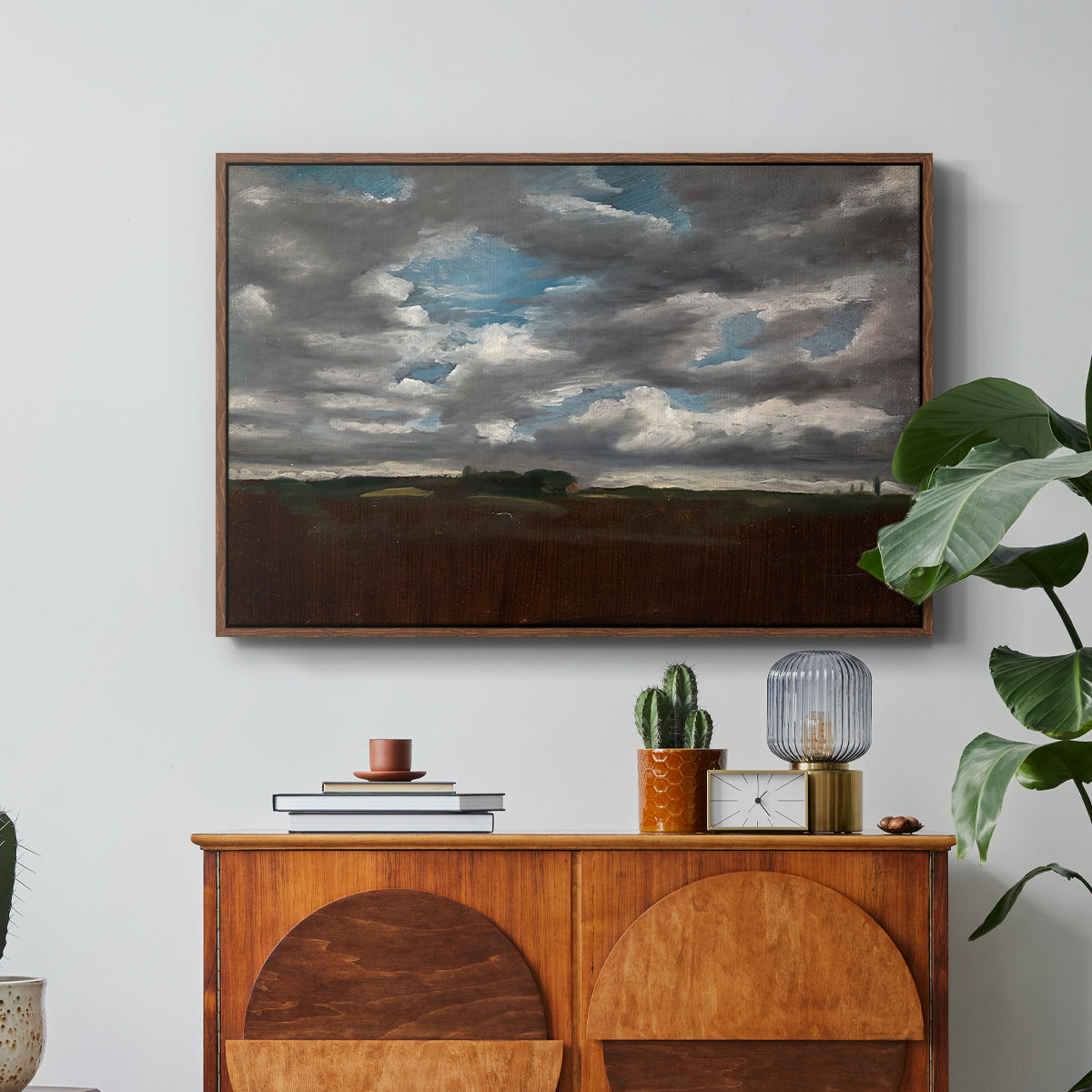 Extensive Landscape with Grey Clouds, c. 1821-1822 - Floater Framed Canvas Print