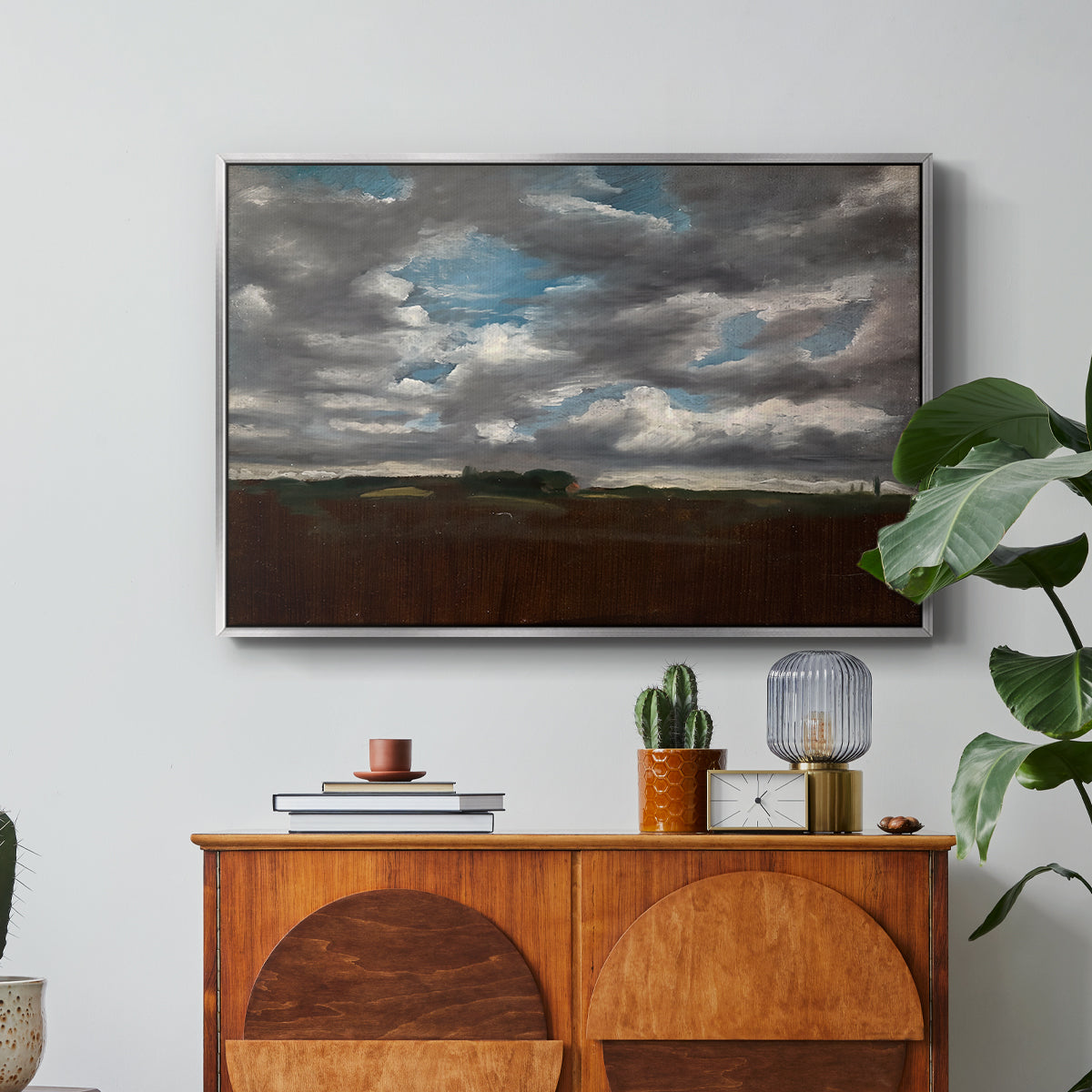 Extensive Landscape with Grey Clouds, c. 1821-1822 - Floater Framed Canvas Print