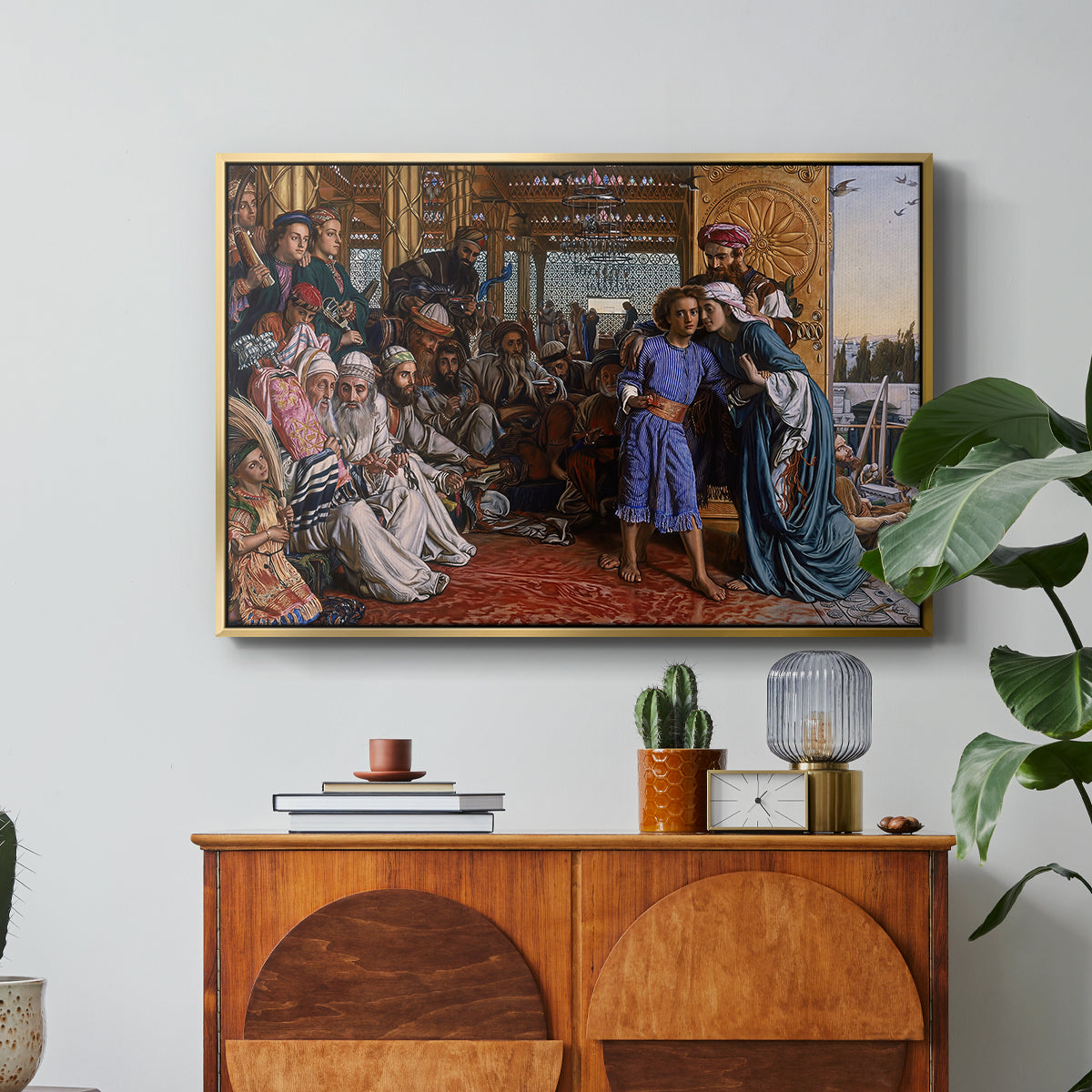 The Finding of the Saviour in the Temple, 1854-1860 - Floater Framed Canvas Print