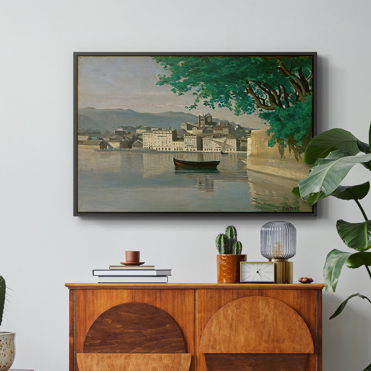 Geneva View of Part of the City, c. 1834-1835 - Floater Framed Canvas Print