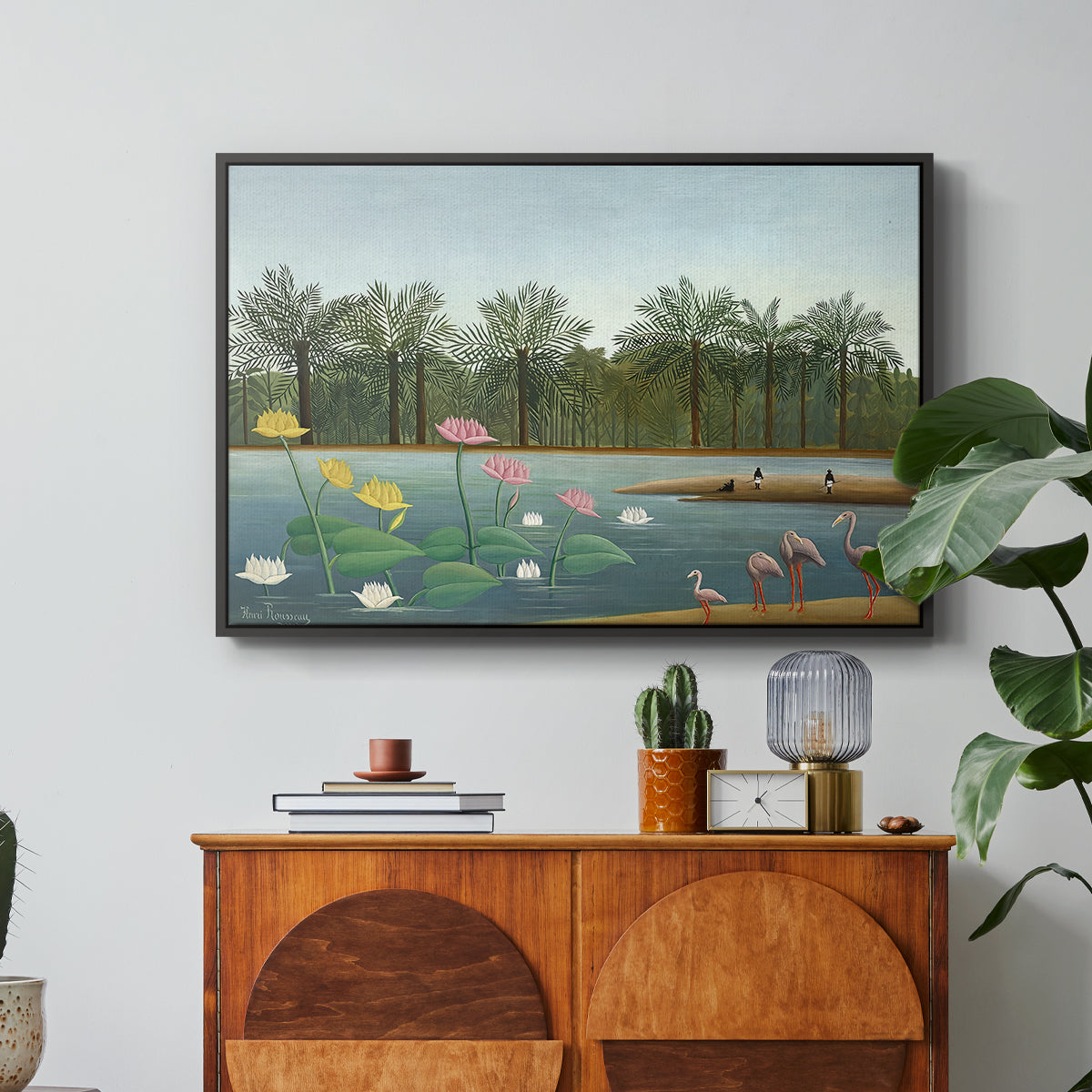 The Flamingoes (Les Flamants), 1907 - Floater Framed Canvas Print