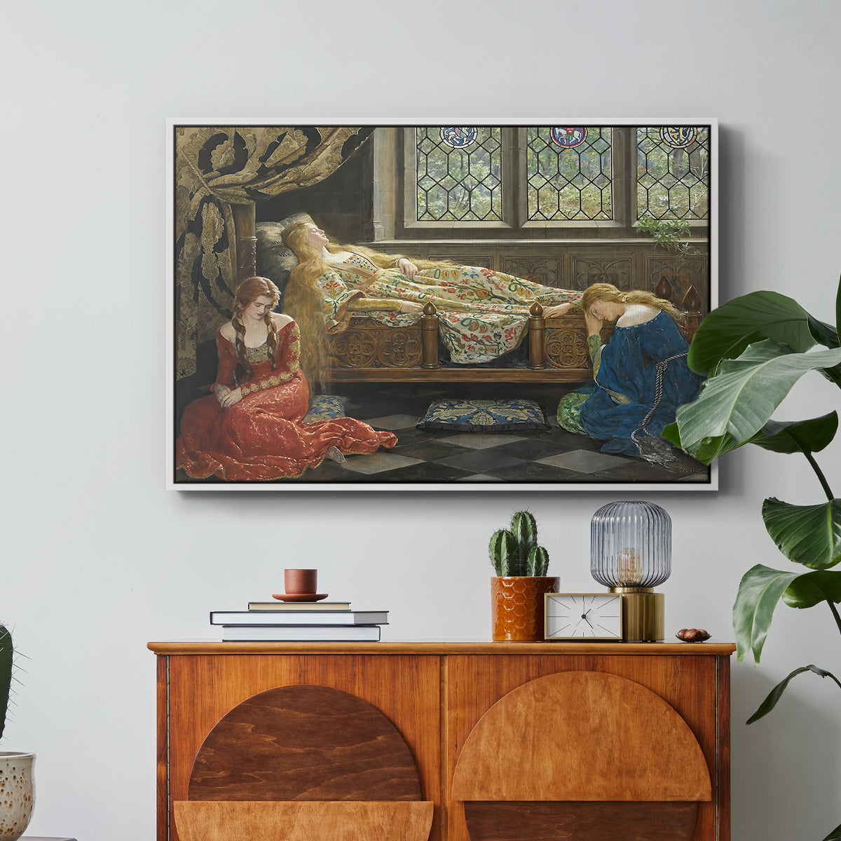 The Sleeping Beauty, 1921 - Floater Framed Canvas Print