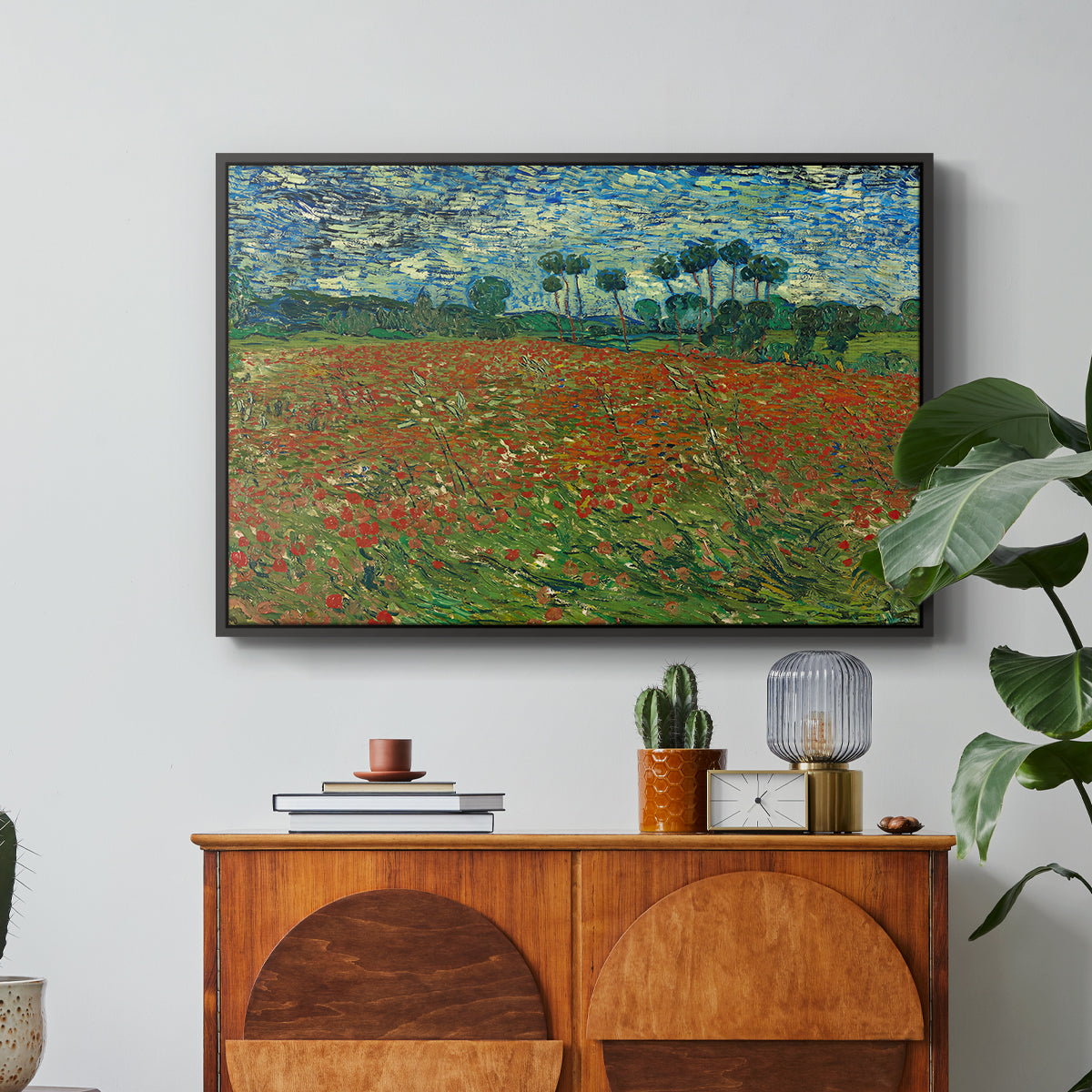 Field with Poppies, 1889 - Floater Framed Canvas Print
