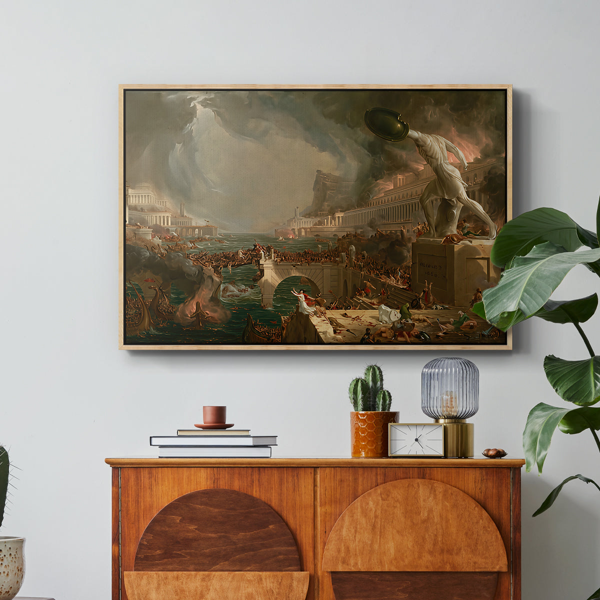 The Course of Empire: Destruction, 1836 - Floater Framed Canvas Print