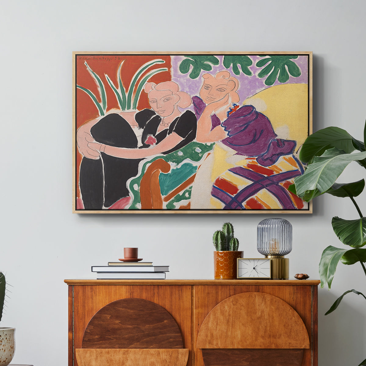 The Conversation, 1938 - Floater Framed Canvas Print