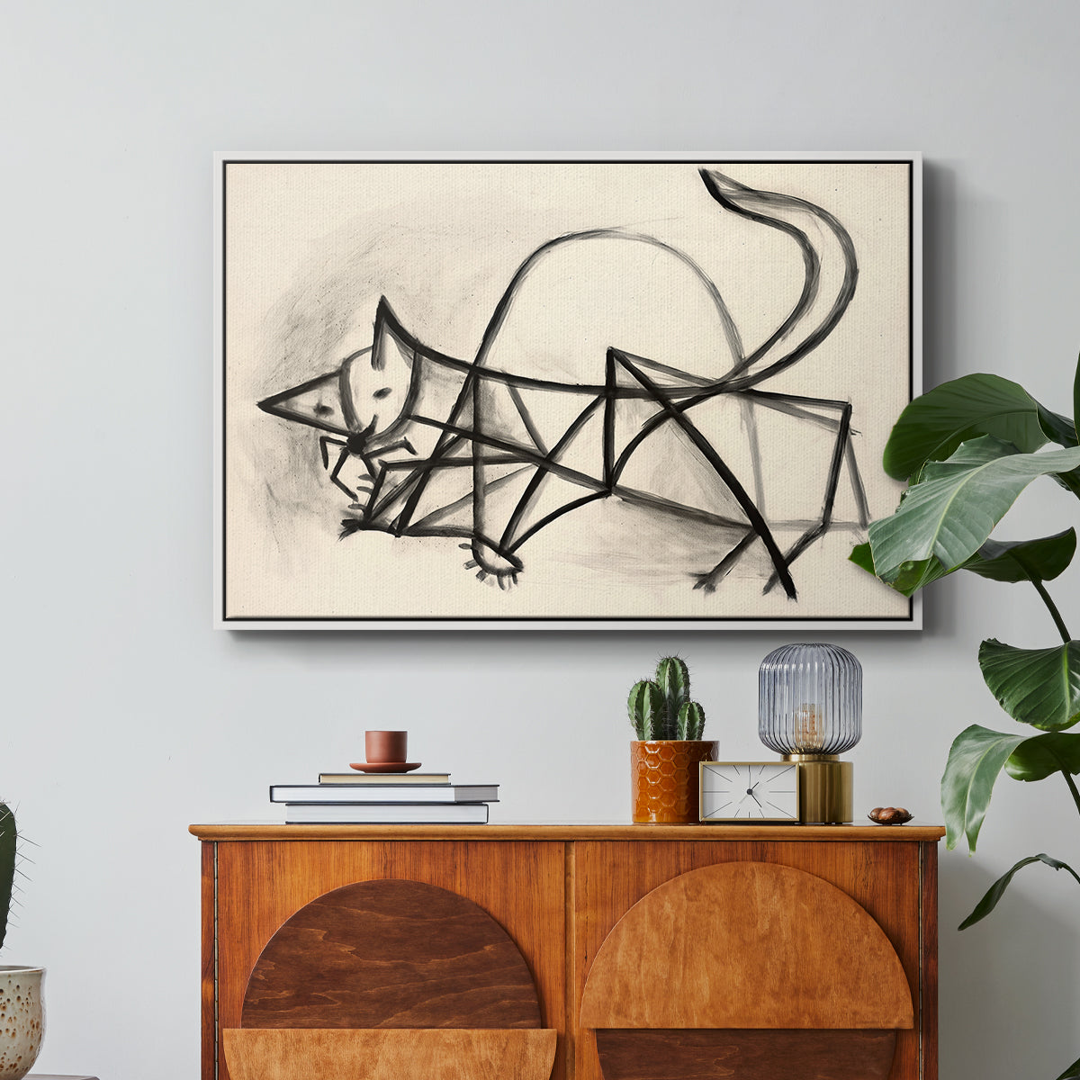 Study of a Cat (Étude de chat), 1946 - Floater Framed Canvas Print