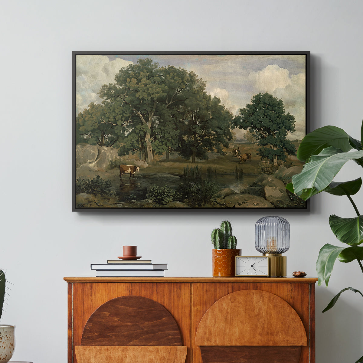 Forest of Fontainebleau, 1846 - Floater Framed Canvas Print
