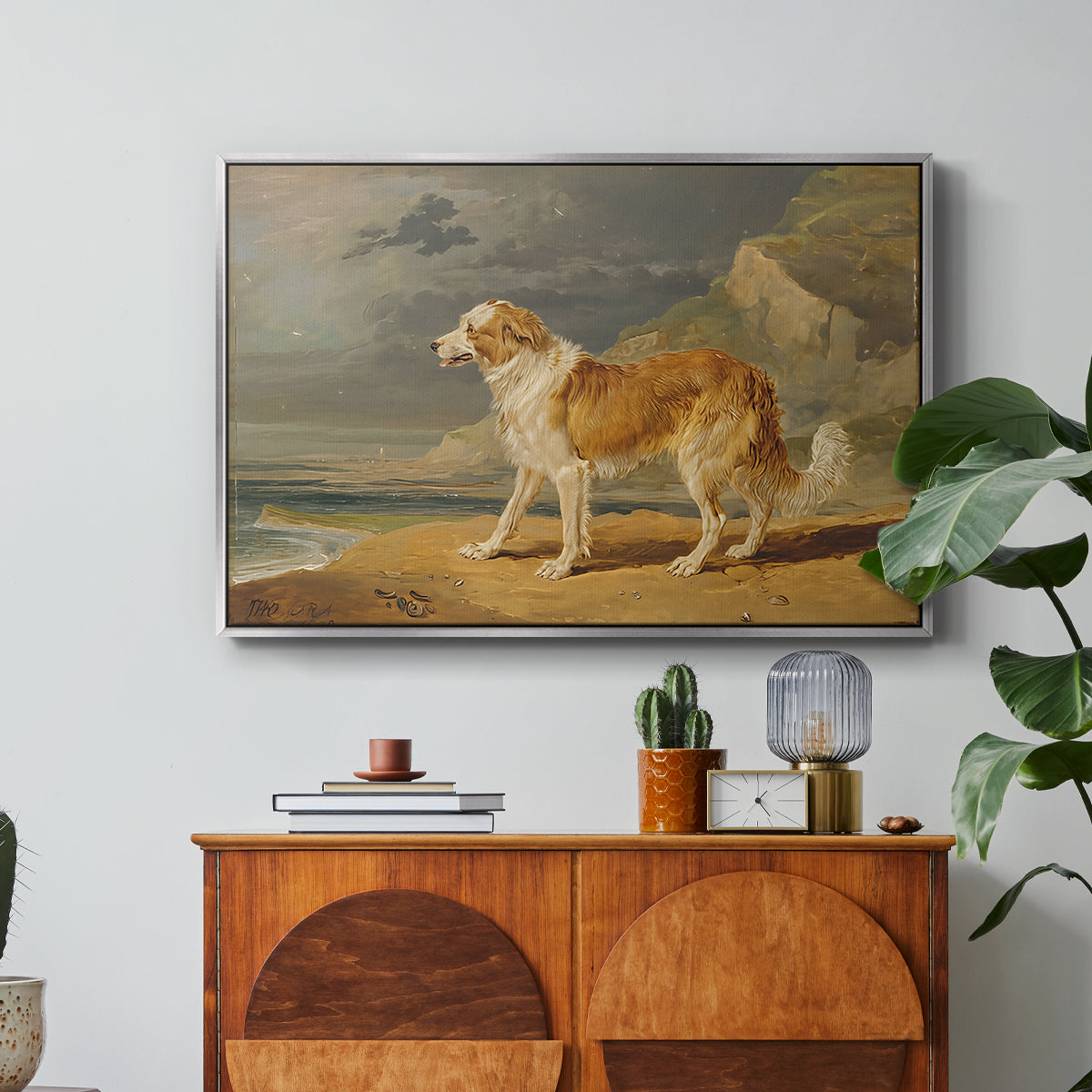 Rough-Coated Collie, 1809 - Floater Framed Canvas Print