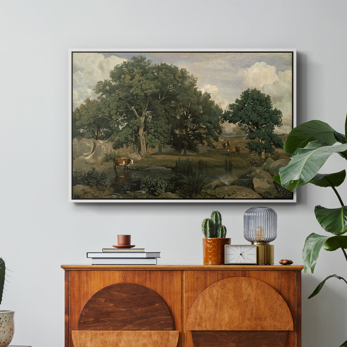 Forest of Fontainebleau, 1846 - Floater Framed Canvas Print