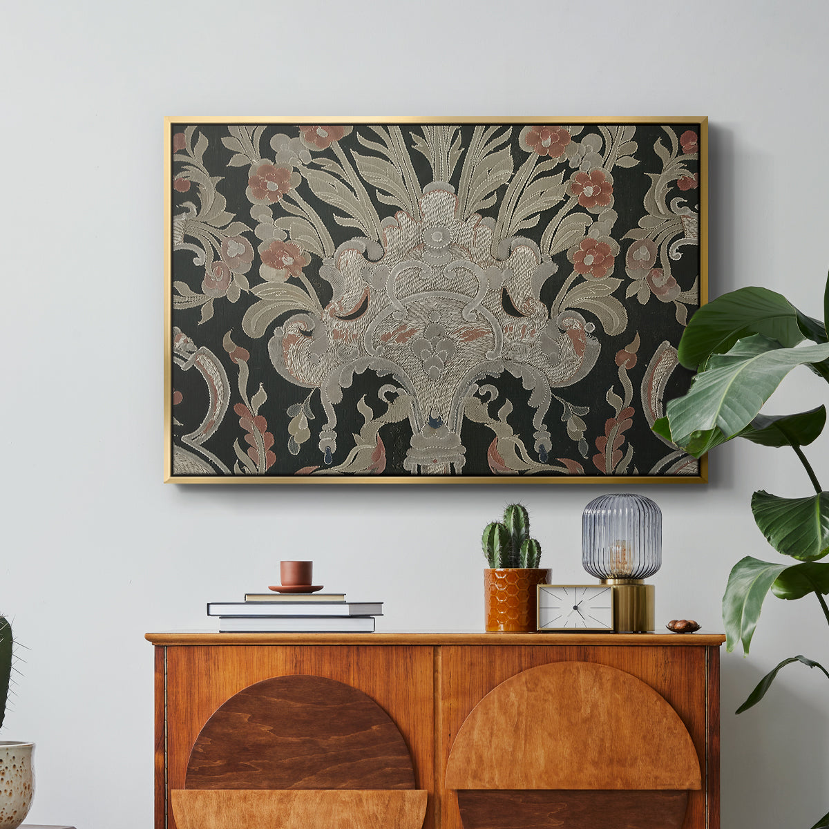 Hanging (Printed Textile), c. 18th Century - Floater Framed Canvas Print