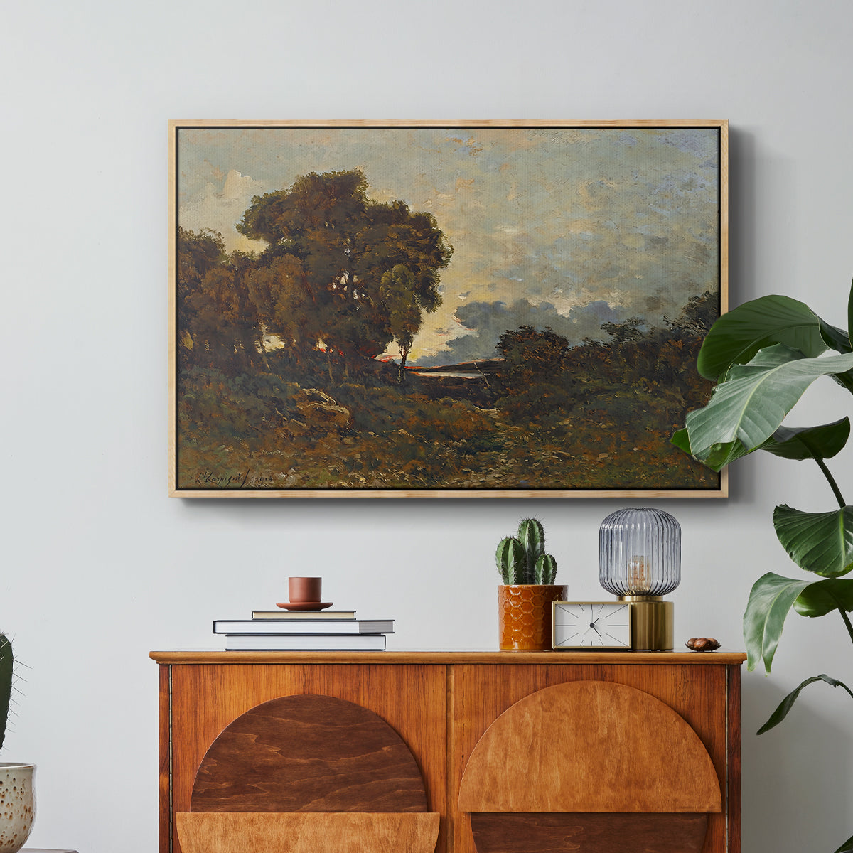 Sunset on the Allier (Soleil couchant sur l'Allier), 1904 - Floater Framed Canvas Print