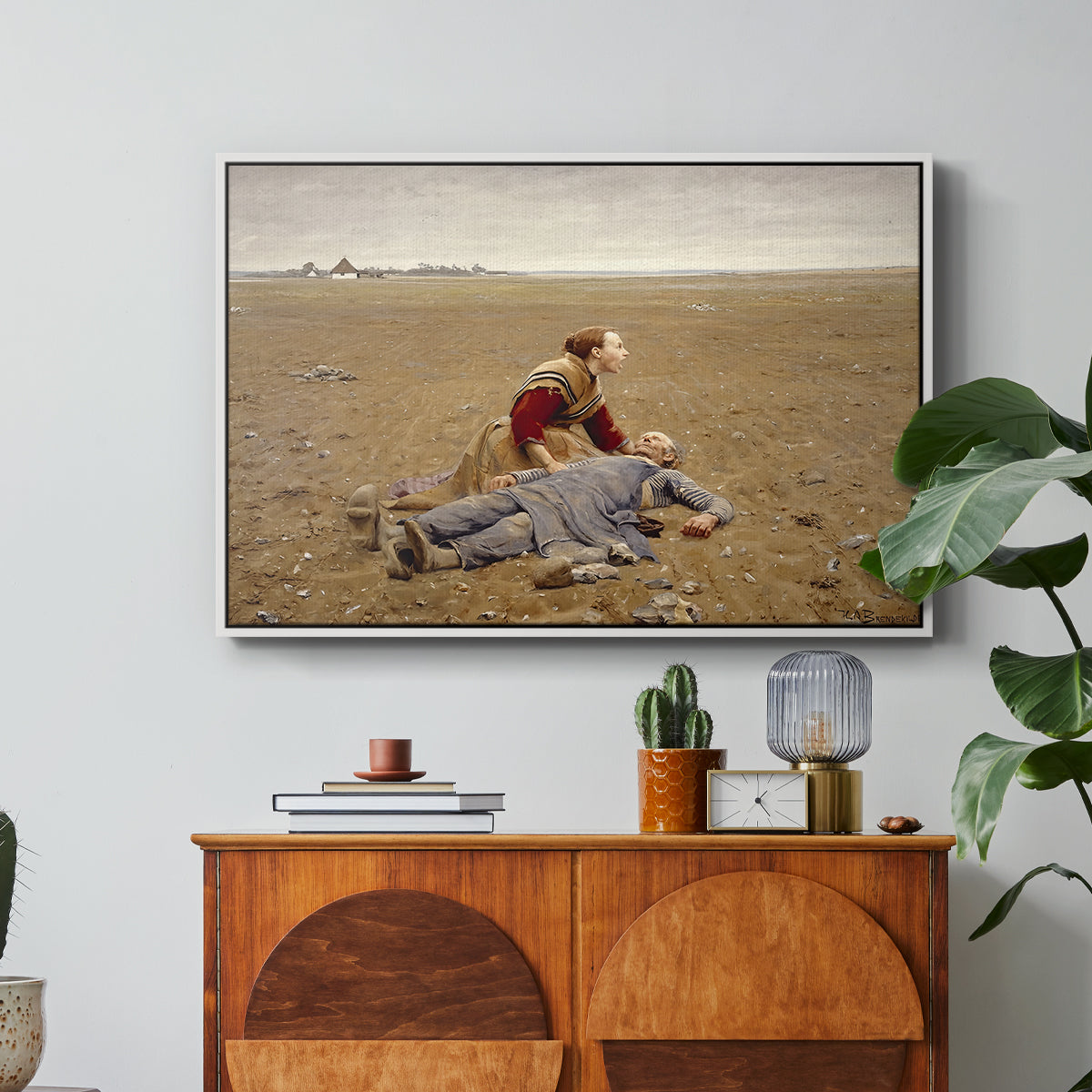 Worn Out (Udslidt), 1889 - Floater Framed Canvas Print