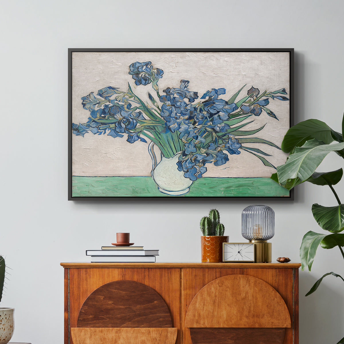Irises, 1890 - Floater Framed Canvas Print