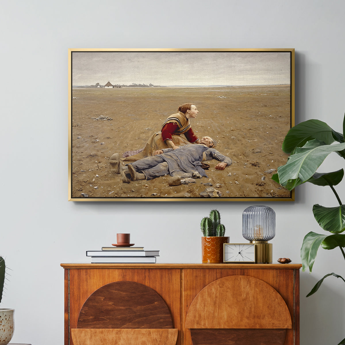 Worn Out (Udslidt), 1889 - Floater Framed Canvas Print