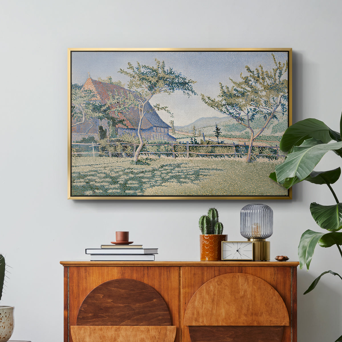 Comblat-le-Château, the Meadow, Opus 161, 1887 - Floater Framed Canvas Print