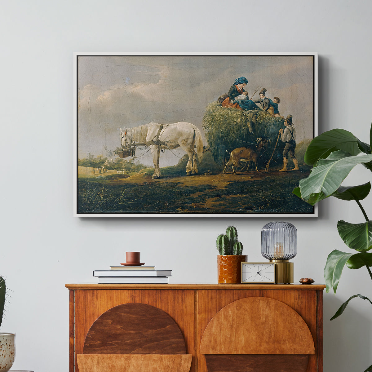 The Hay Wagon (Der Heuwagen), 1824 - Floater Framed Canvas Print