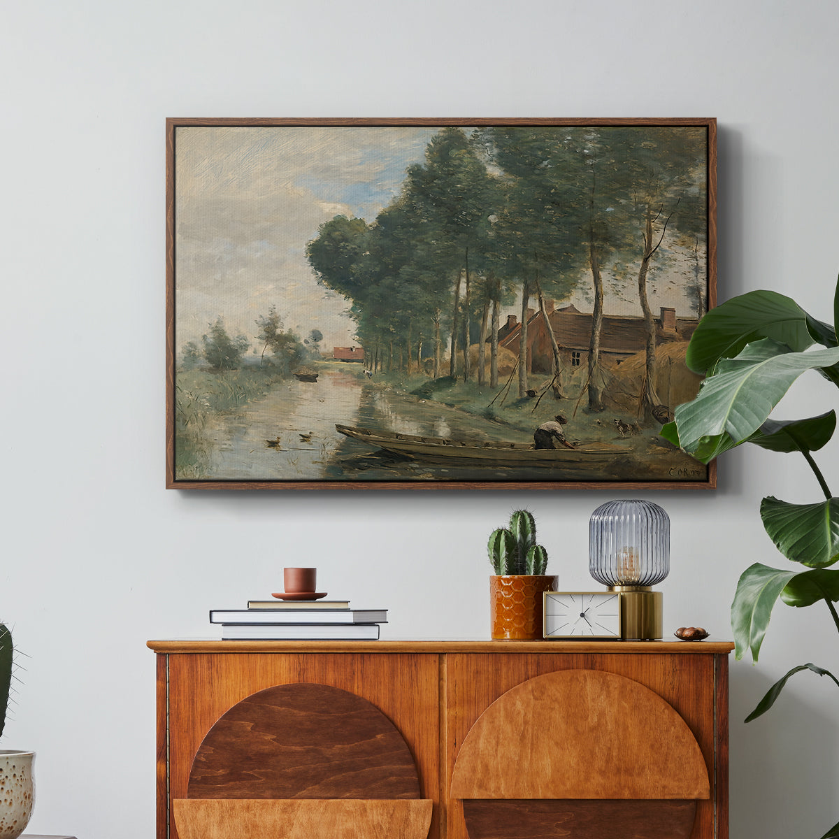 Landscape at Arleux-du-Nord, c. 1871-1874 - Floater Framed Canvas Print