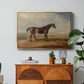 Dr. Syntax, a Bay Racehorse, Standing in a Coastal Landscape, an Estuary Beyond, c. 1820 - Floater Framed Canvas Print