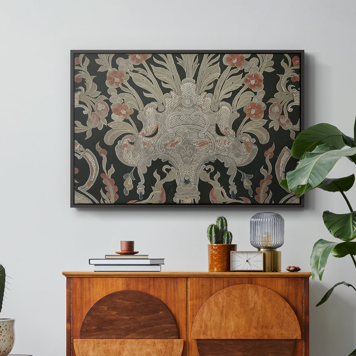 Hanging (Printed Textile), c. 18th Century - Floater Framed Canvas Print