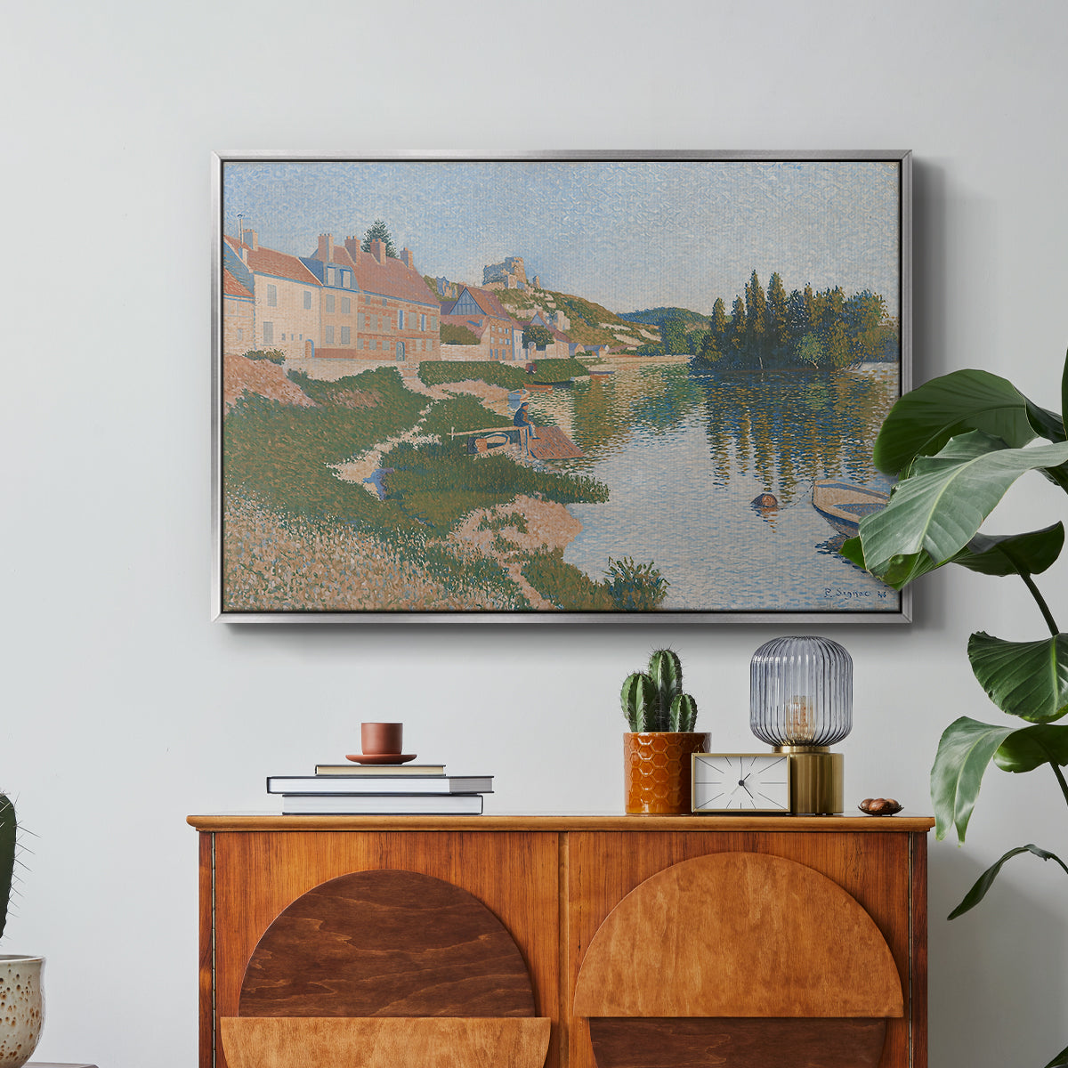 Les Andelys, Côte d'Aval, 1886 - Floater Framed Canvas Print