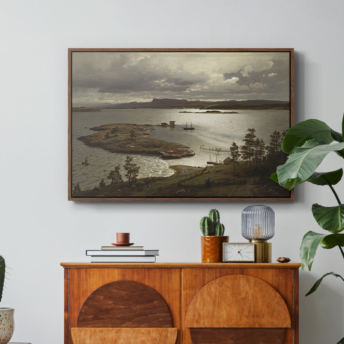 The Fjord at Sandviken (Sandviksfjorden), 1879 - Floater Framed Canvas Print