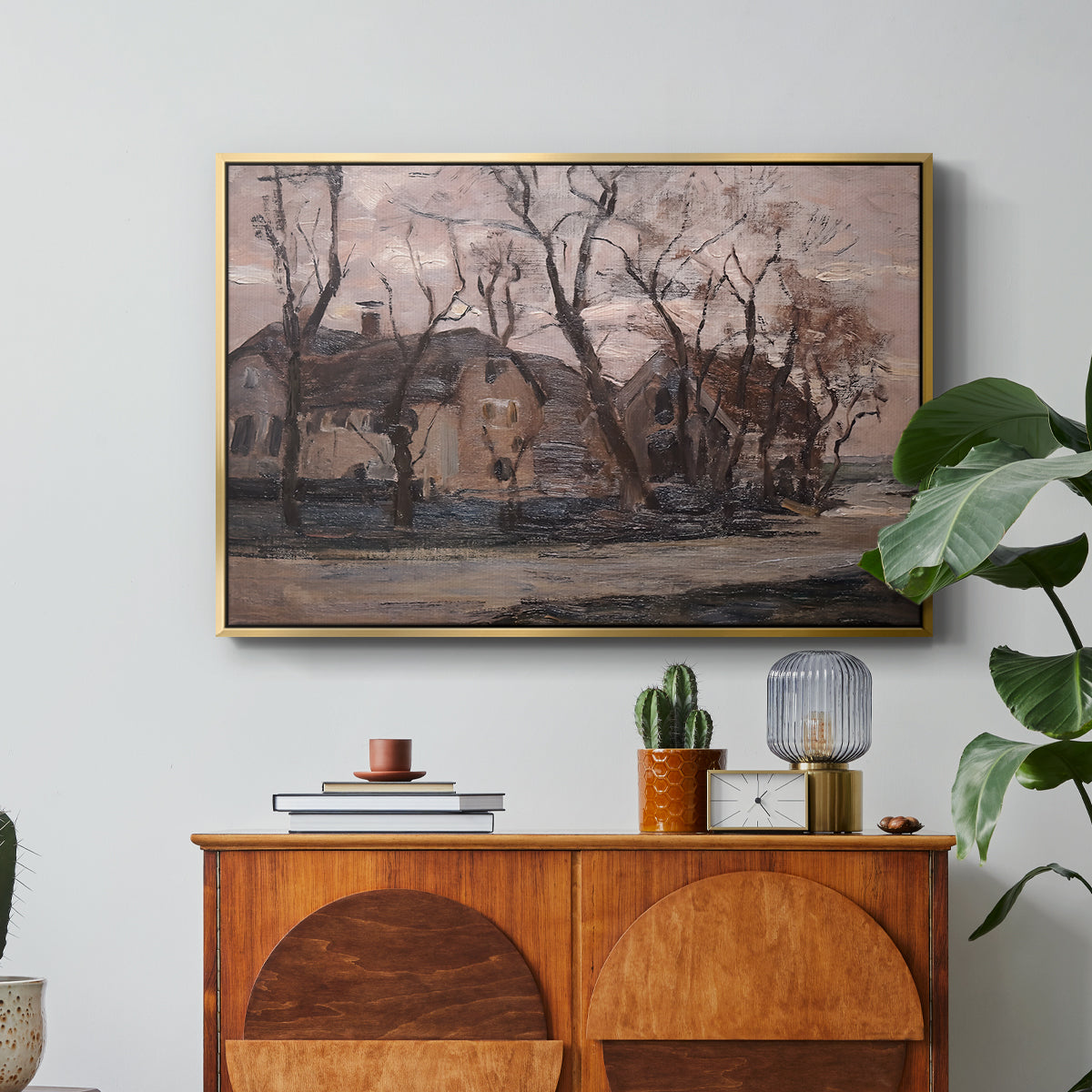 Farm near Duivendrecht in the Evening, c. 1905 - Floater Framed Canvas Print
