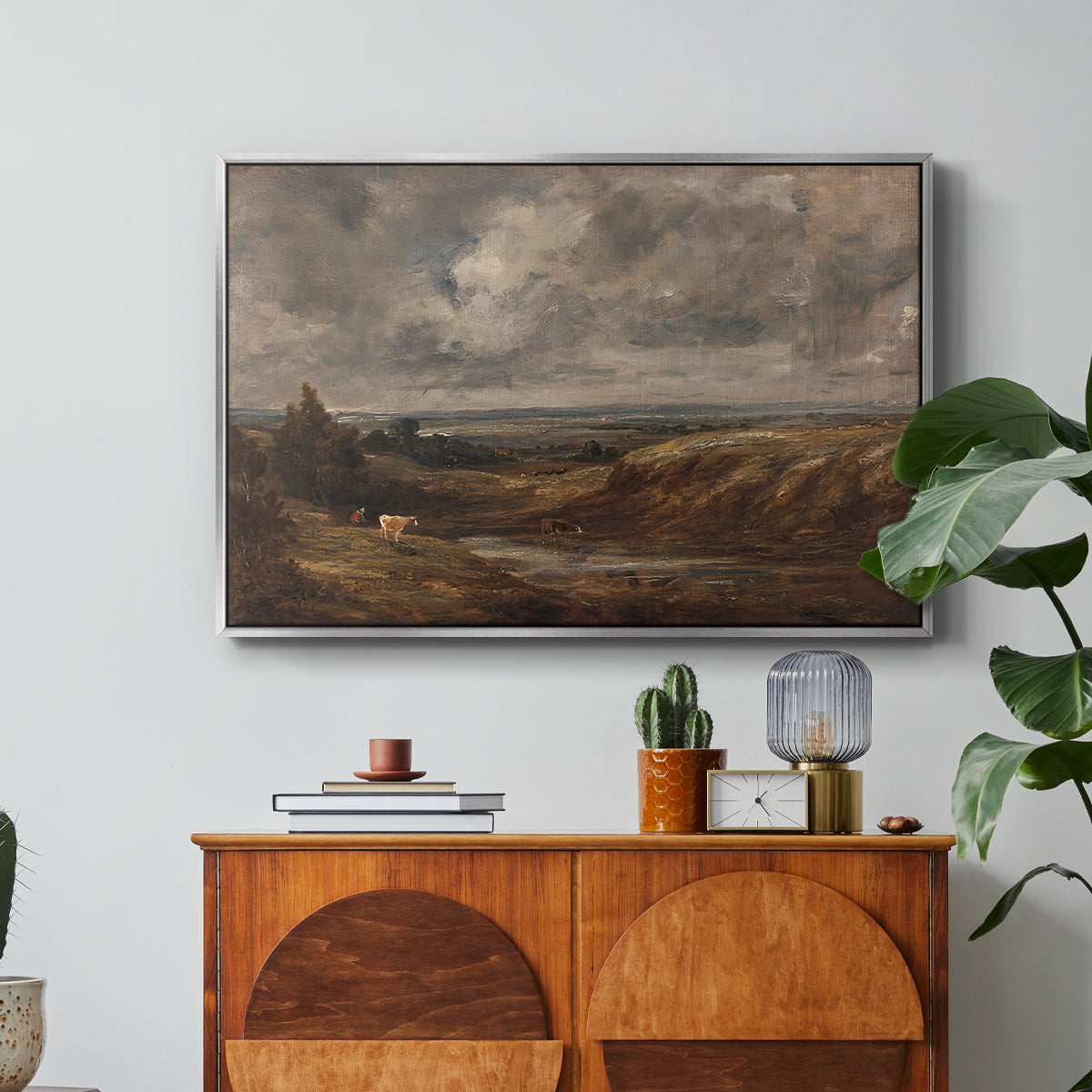 Hampstead Heath, 1825 - Floater Framed Canvas Print