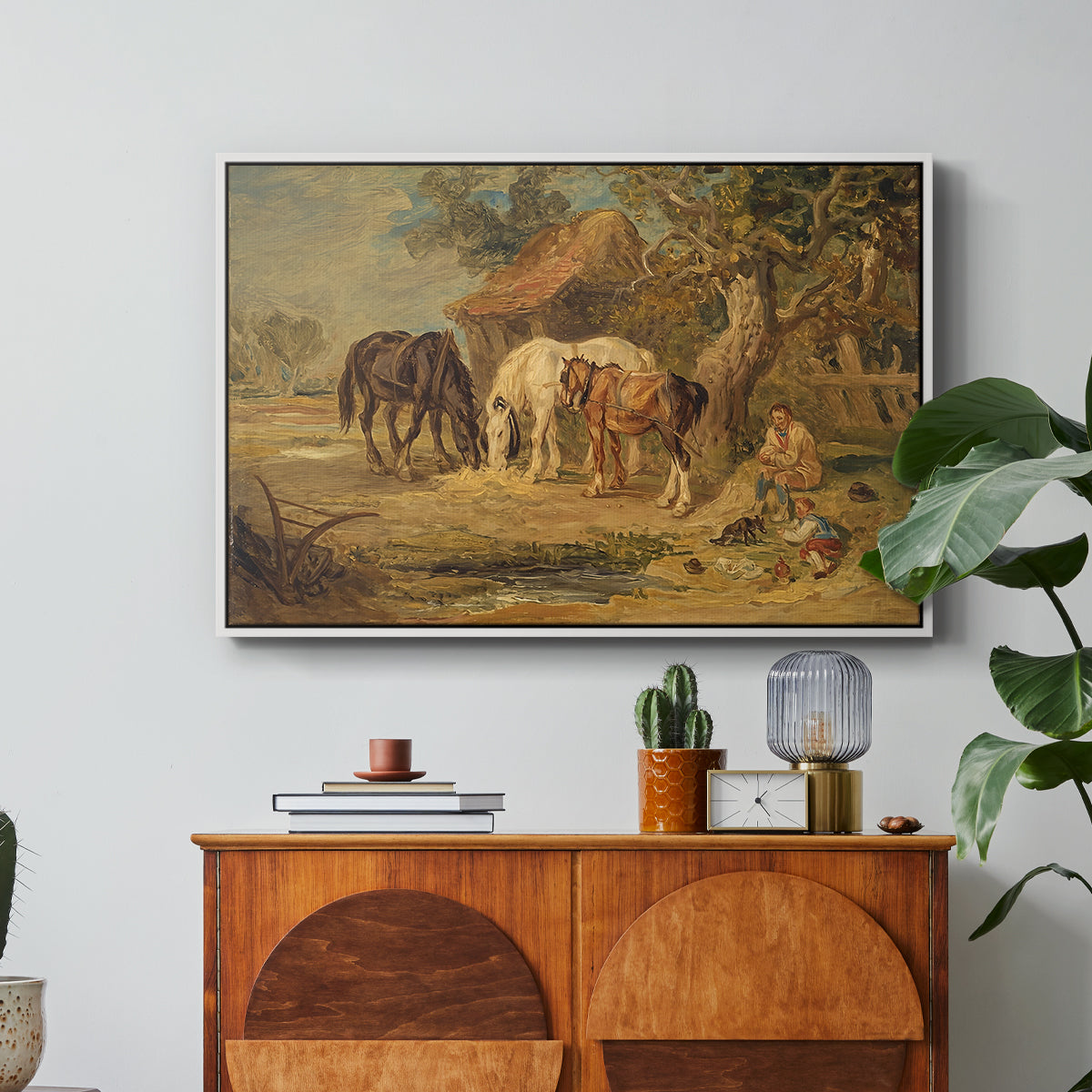 The Midday Meal, 1835 - Floater Framed Canvas Print
