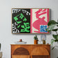 Composition, Black and Red, from Jazz, 1947 - Floater Framed Canvas Print
