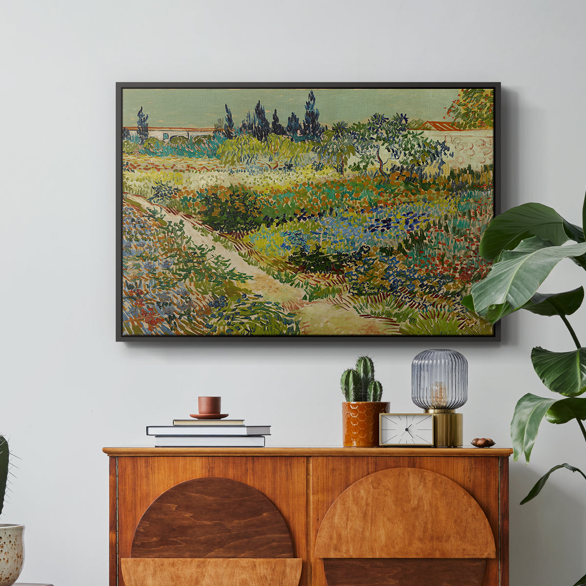Garden at Arles, 1888 - Floater Framed Canvas Print
