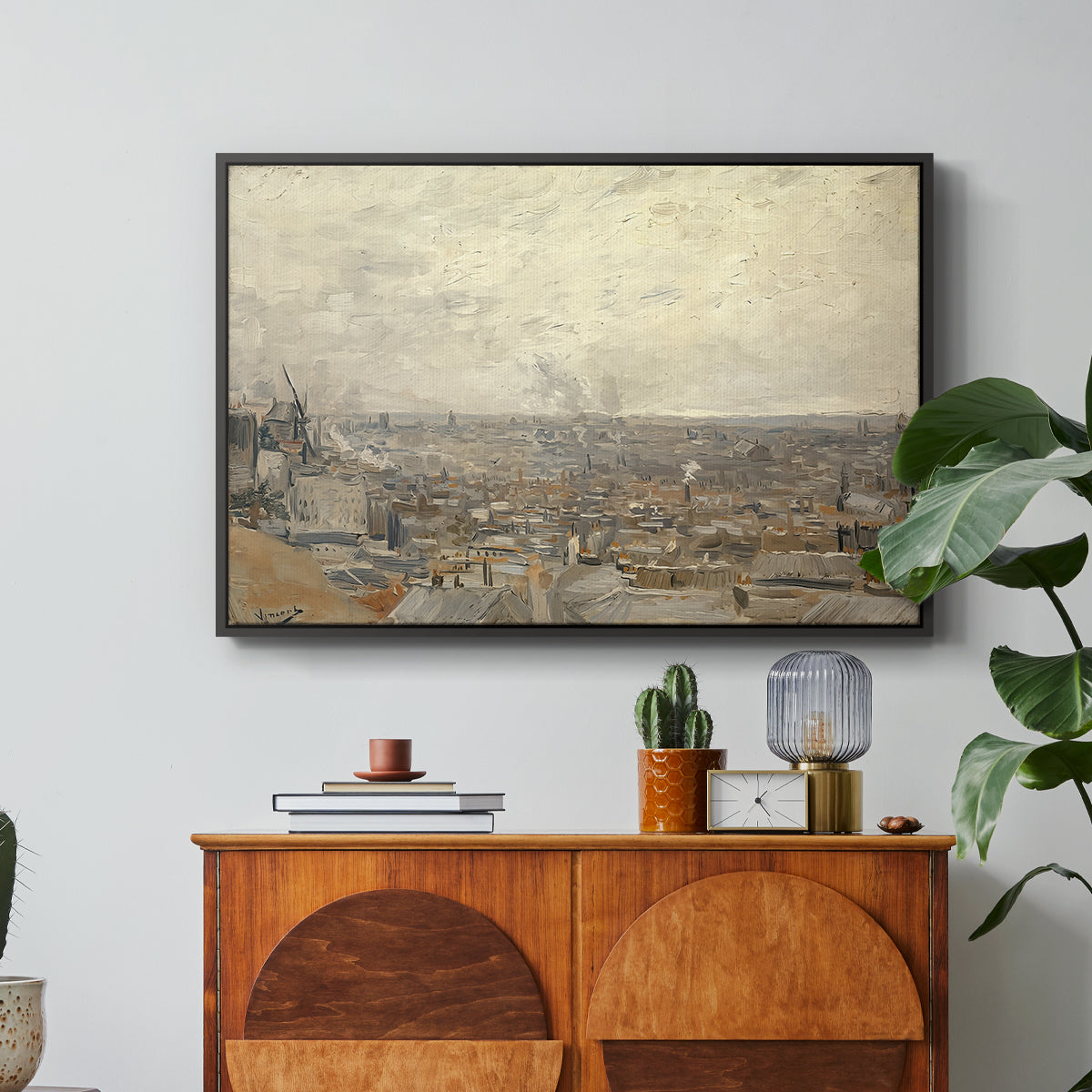 View from Montmartre, 1886 - Floater Framed Canvas Print