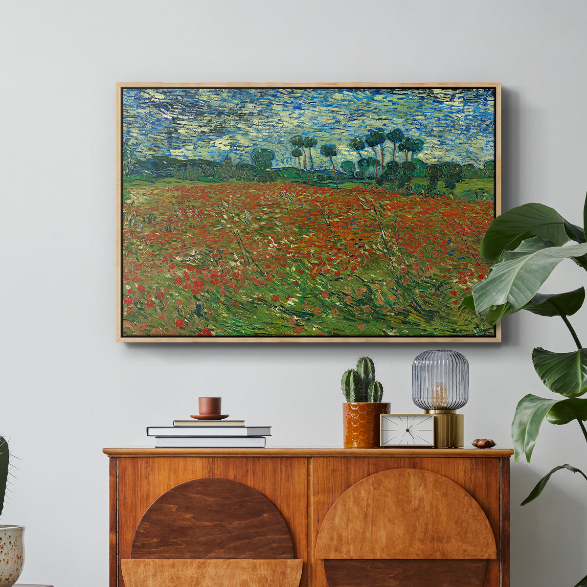 Field with Poppies, 1889 - Floater Framed Canvas Print