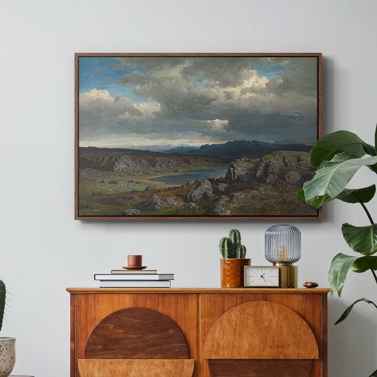 Norwegian Highlands, 1857 - Floater Framed Canvas Print