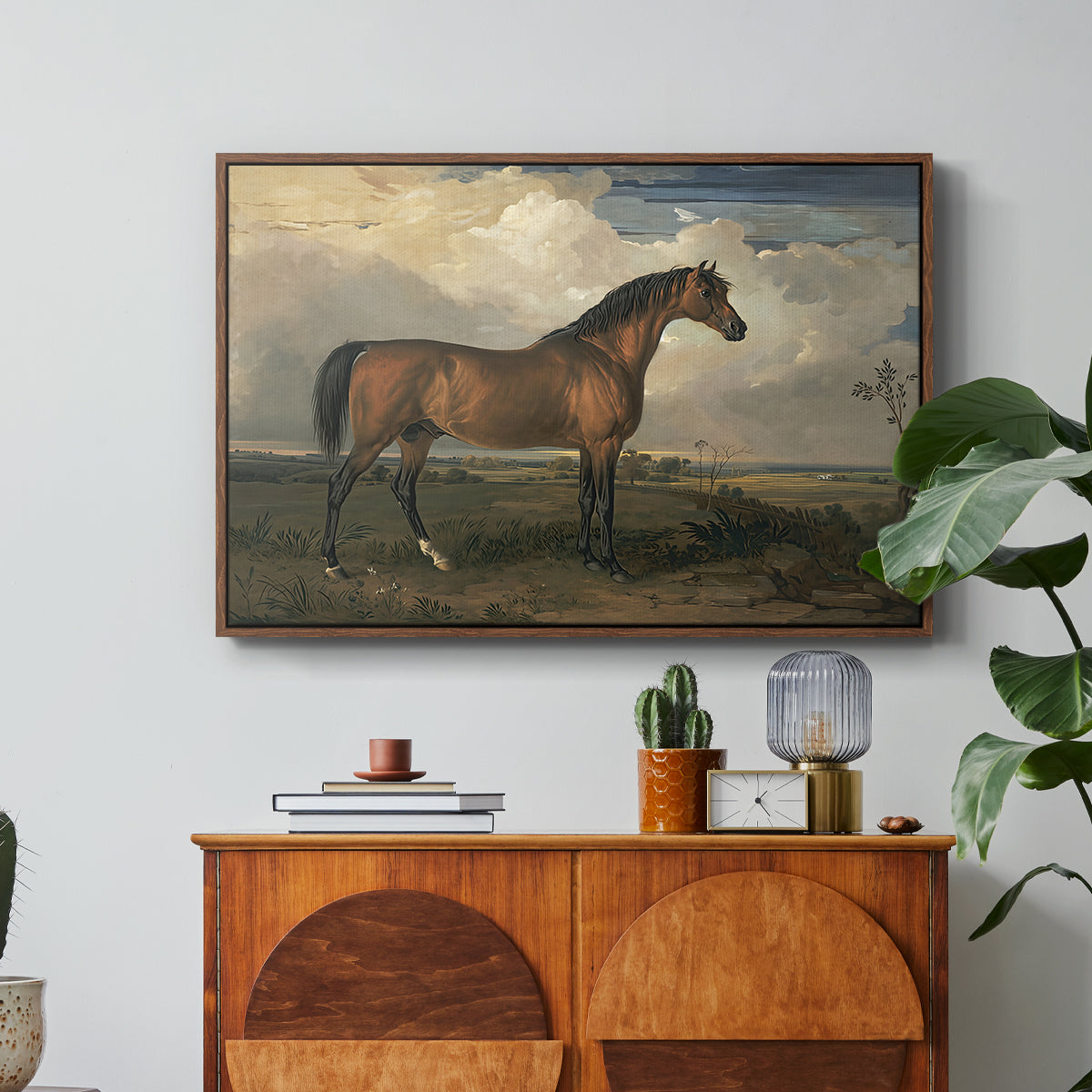 Eagle, A Celebrated Stallion, 1809 - Floater Framed Canvas Print