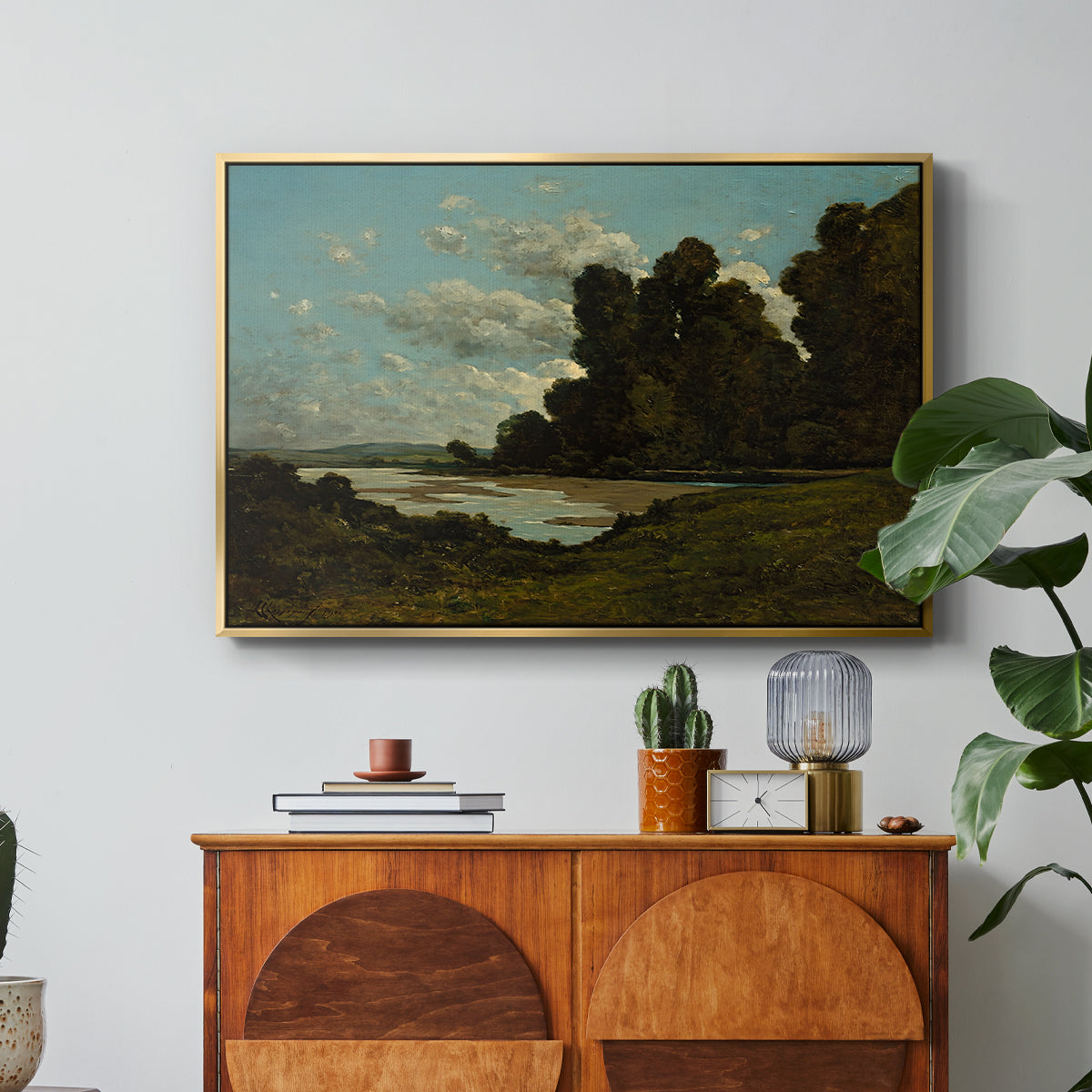 The River Loire at Nevers, 1901 - Floater Framed Canvas Print