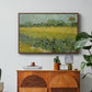 Field with Irises near Arles, 1888 - Floater Framed Canvas Print