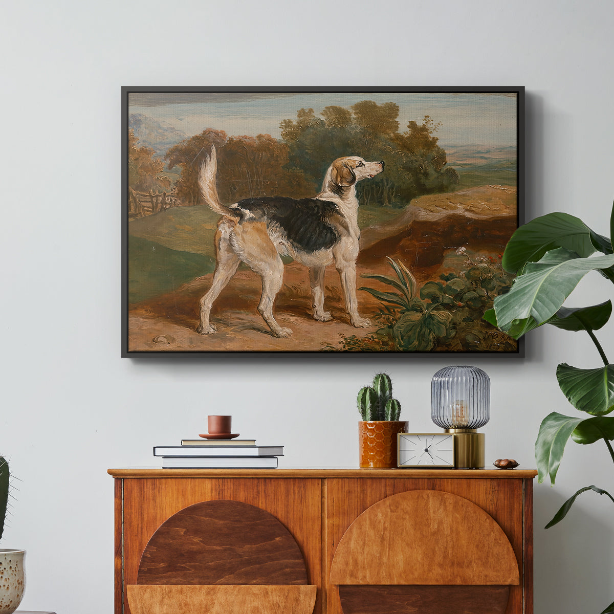 Ravager, One of the Lambton Hounds, 1835 - Floater Framed Canvas Print
