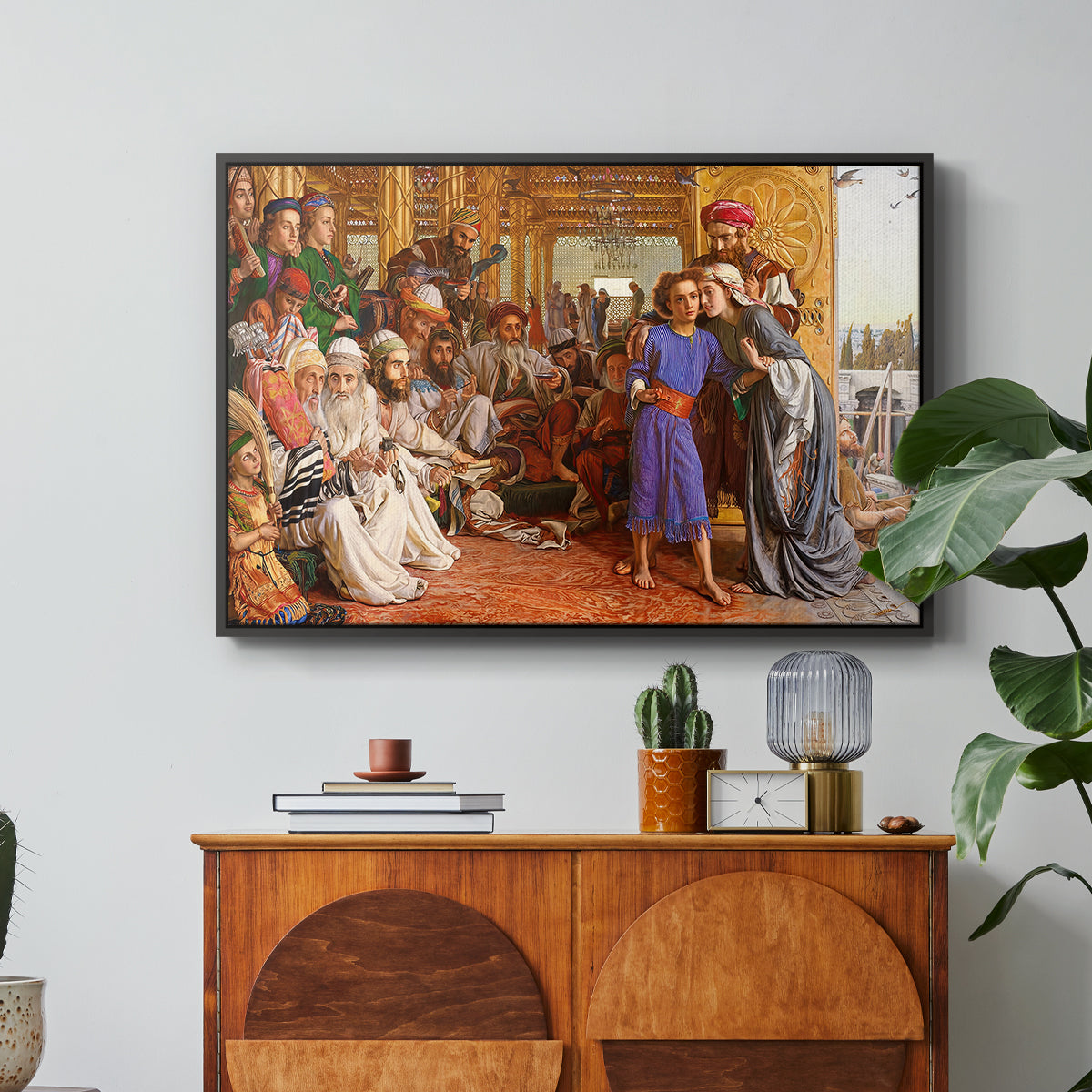The Finding of the Saviour in the Temple, 1854-1860 - Floater Framed Canvas Print