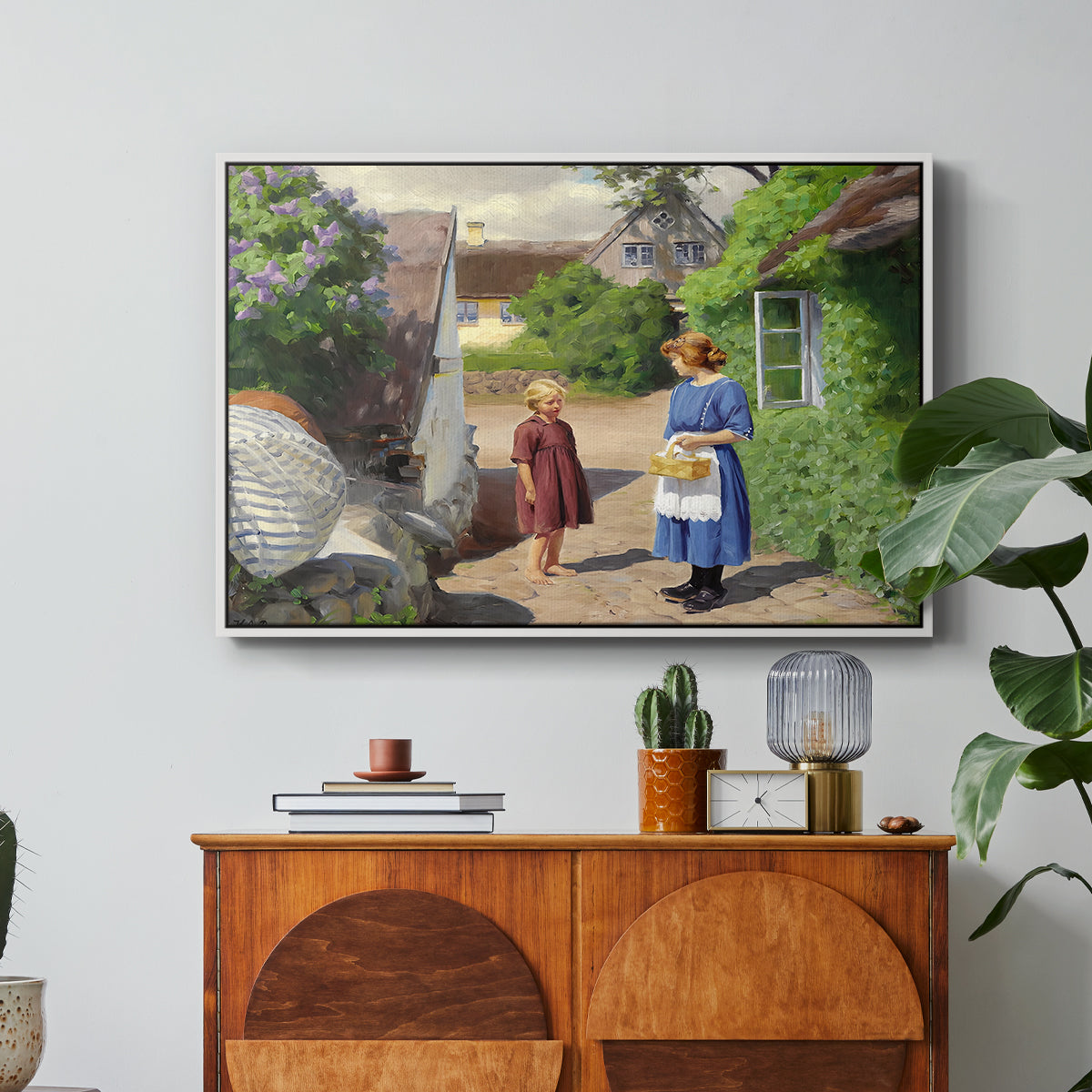 Summer Day in Jyllinge, 1922 - Floater Framed Canvas Print