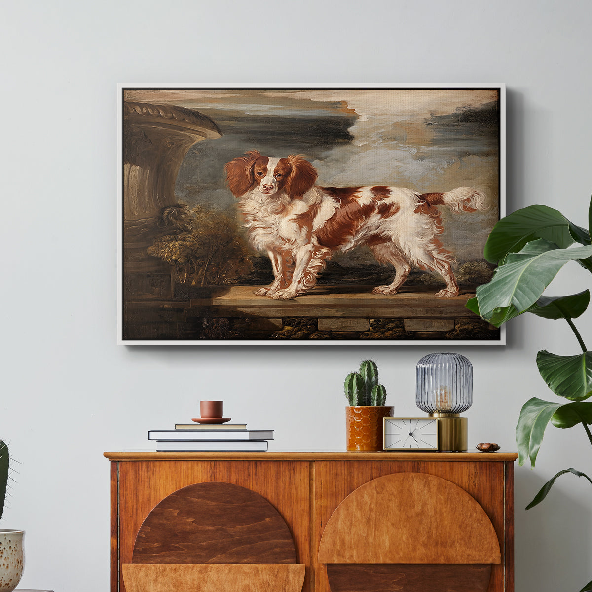 Portrait of Dash, a Favourite Spaniel, Property of Lady Frances Vane-Tempest, 1819 - Floater Framed Canvas Print
