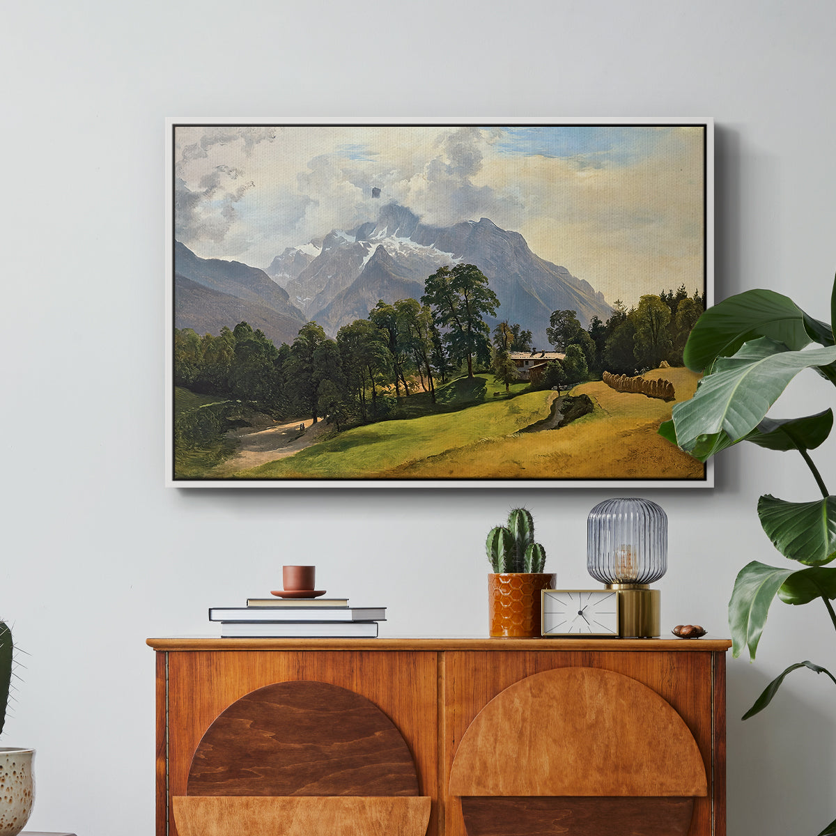 Mountains in Berchtesgaden - Floater Framed Canvas Print