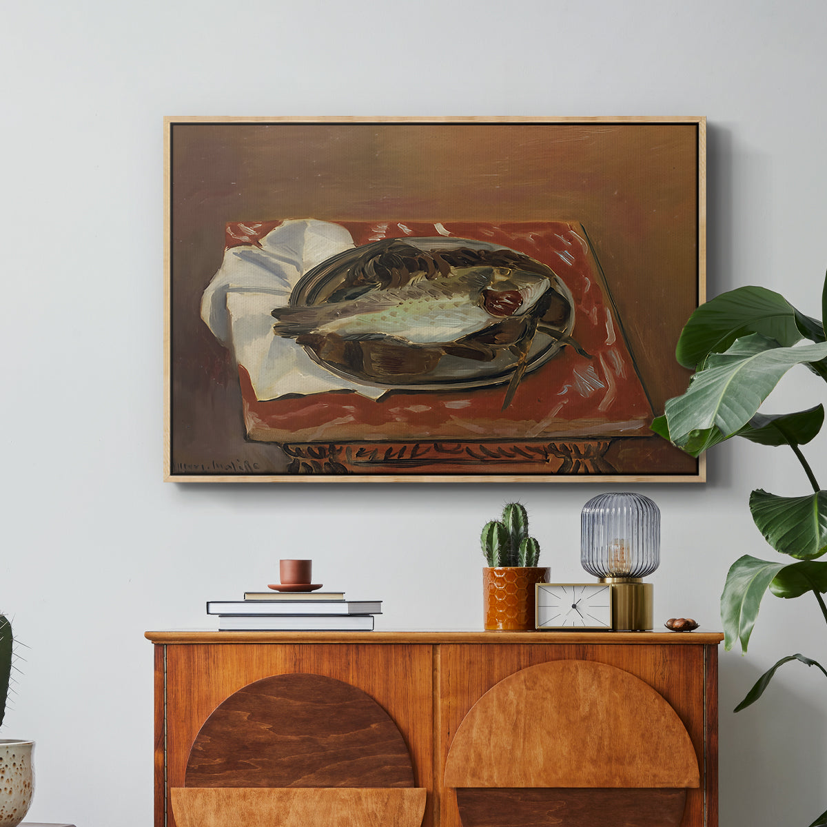 Still Life with Bream (Nature morte à la daurade), 1920 - Floater Framed Canvas Print